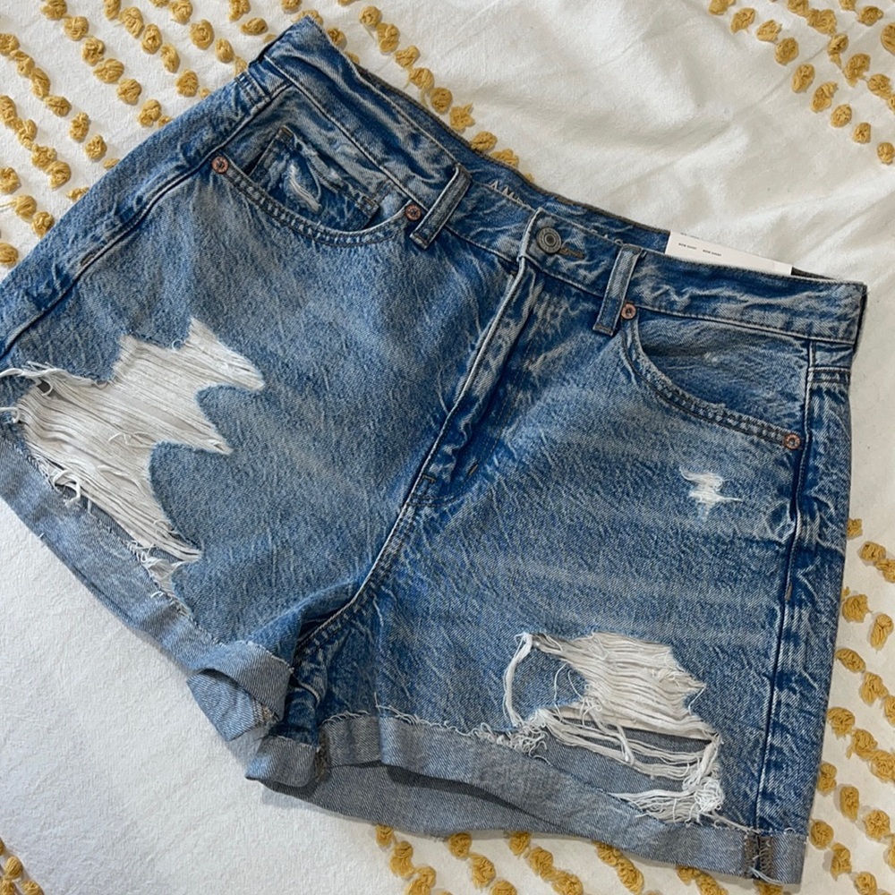 Distressed Mom Shorts
